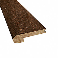 Prefinished Spanish Hickory Hardwood 3/8 in thick x 2.75 in wide x 78 in Length Stair Nose